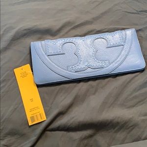 NWT Tory Burch Amalie Clutch in Rain